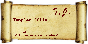 Tengler Júlia névjegykártya