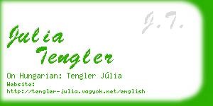 julia tengler business card