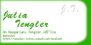 julia tengler business card